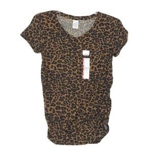 Time and Tru v neck leopard maternity tee